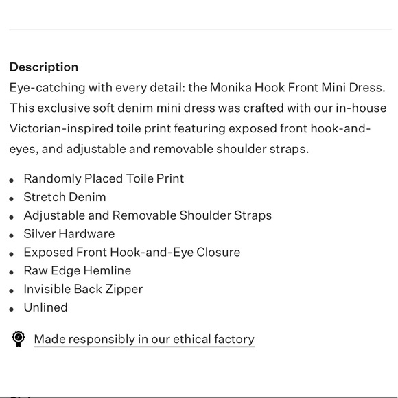 ⚡️FLASH SALE⚡️FL&L 🦋 Monika Hook Front Dress - Picture 6 of 6